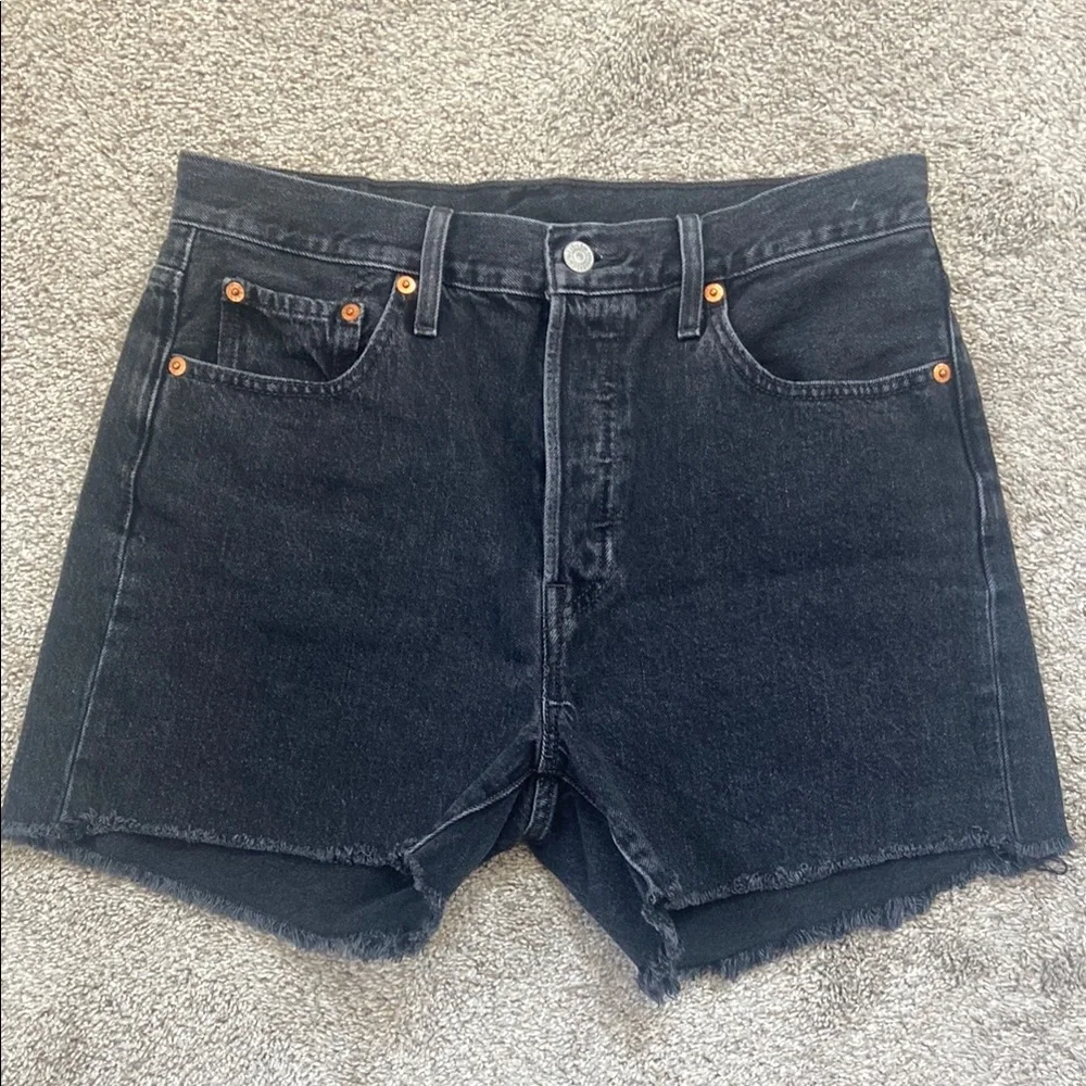 Levi's Black Denim Shorts - Picture 3 of 13